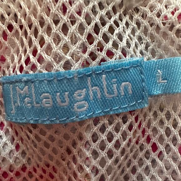 J. McLaughlin Swim Trunks Board Shorts Lined Pink Gray Mens size LARGE - Picture 4 of 9